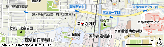 京都府京都市伏見区深草寺内町周辺の地図
