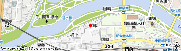 愛知県岡崎市久後崎町本郷53周辺の地図