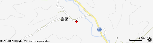 愛知県新城市富保（日焼）周辺の地図