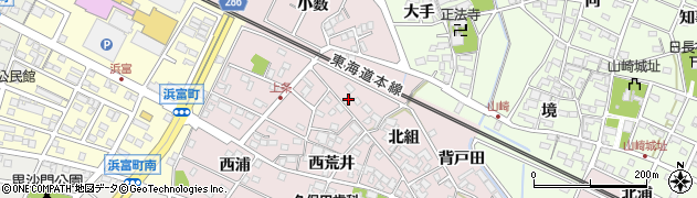 愛知県安城市上条町北組1周辺の地図