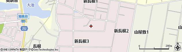 愛知県知多市新長根周辺の地図
