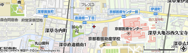 京都府京都市伏見区深草向畑町92周辺の地図