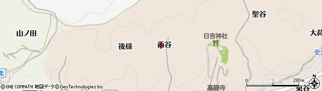 愛知県岡崎市高隆寺町（西谷）周辺の地図