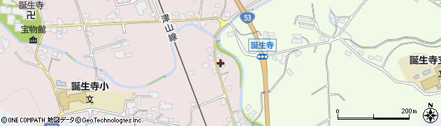 誕生寺郵便局周辺の地図