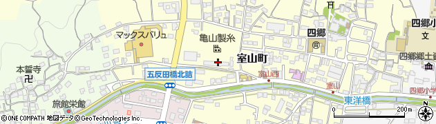 亀山製糸株式会社　室山工場周辺の地図