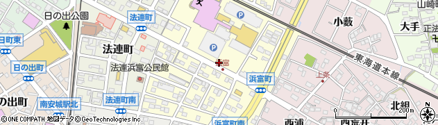 愛知県安城市浜富町周辺の地図
