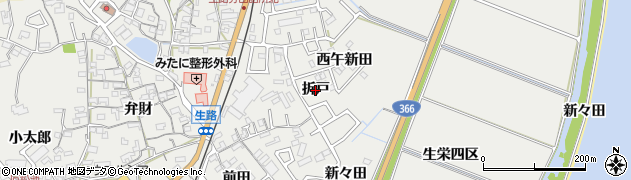 愛知県東浦町（知多郡）生路（折戸）周辺の地図