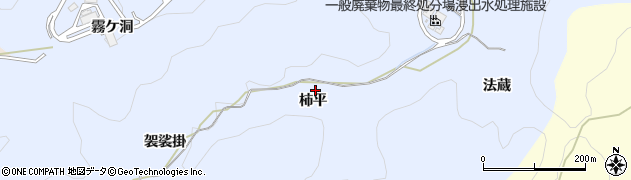 愛知県岡崎市才栗町（柿平）周辺の地図
