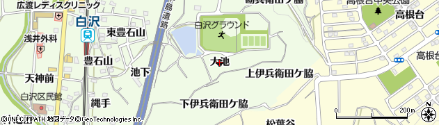 愛知県阿久比町（知多郡）白沢（大池）周辺の地図