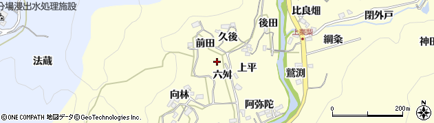愛知県岡崎市秦梨町（六舛）周辺の地図