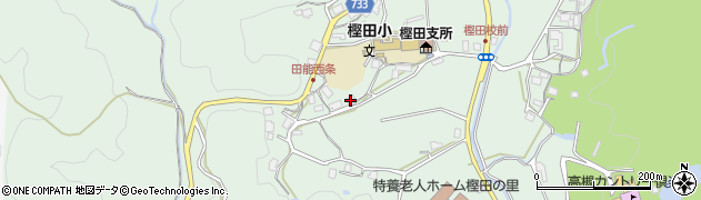 大阪府高槻市田能（中条）周辺の地図