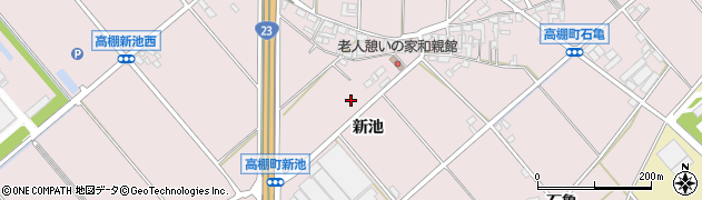愛知県安城市高棚町（新池）周辺の地図
