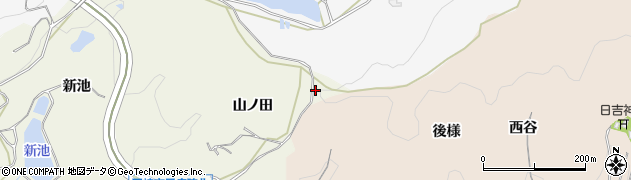 愛知県岡崎市洞町（山ノ田）周辺の地図