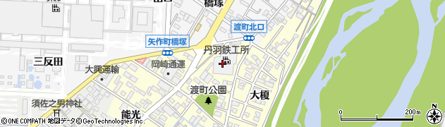 愛知県岡崎市渡町薬師畔周辺の地図