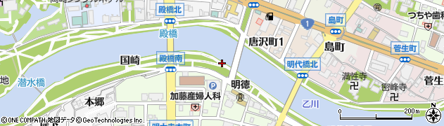 愛知県岡崎市明大寺町（下郷中）周辺の地図