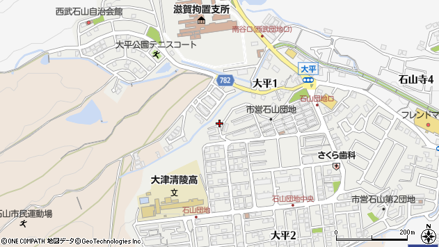〒520-0867 滋賀県大津市大平の地図