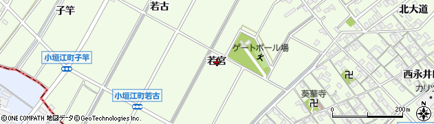愛知県刈谷市小垣江町若宮周辺の地図