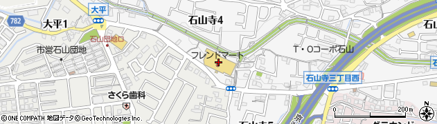 フレンドマート石山寺辺店周辺の地図