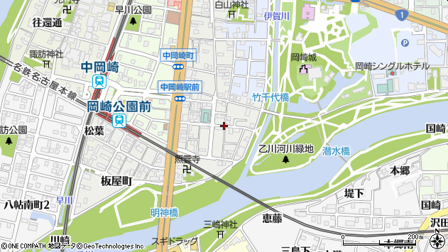〒444-0053 愛知県岡崎市板屋町の地図