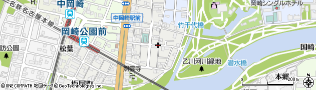 愛知県岡崎市板屋町周辺の地図