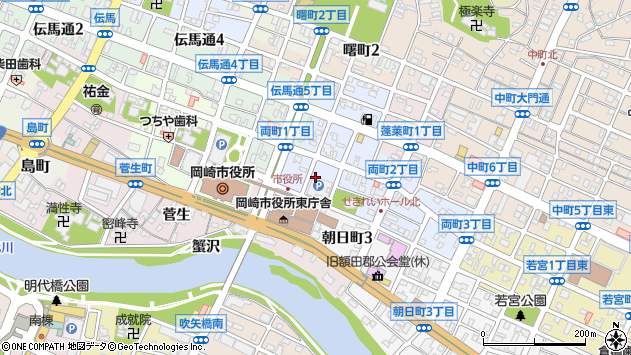 〒444-0023 愛知県岡崎市両町の地図