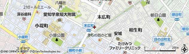 愛知県安城市末広町16周辺の地図
