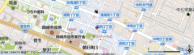愛知県岡崎市両町周辺の地図