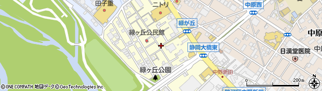 静岡県静岡市駿河区緑が丘町2-47駐車場周辺の地図