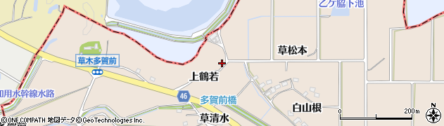 愛知県知多郡阿久比町草木上鶴若8周辺の地図