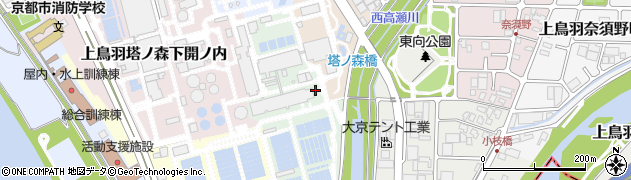 京都府京都市南区上鳥羽塔ノ森江川町周辺の地図