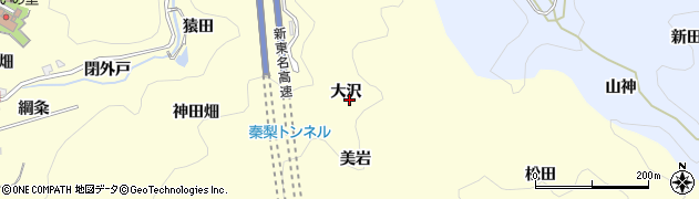 愛知県岡崎市秦梨町（大沢）周辺の地図