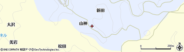 愛知県岡崎市才栗町（山神）周辺の地図