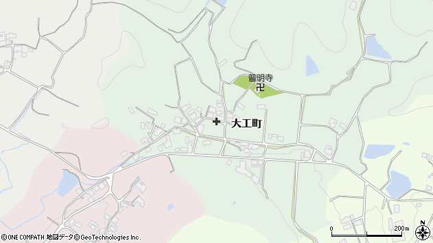 〒675-2411 兵庫県加西市大工町の地図