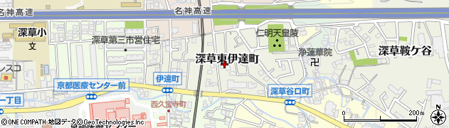 京都府京都市伏見区深草東伊達町周辺の地図