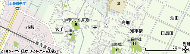 愛知県安城市山崎町（向）周辺の地図