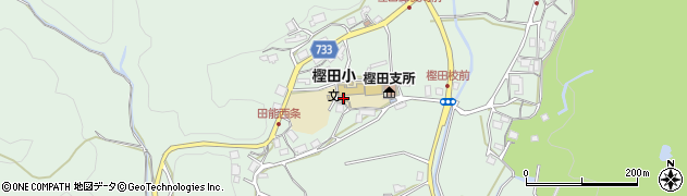 大阪府高槻市田能（岡崎）周辺の地図