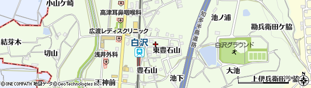 愛知県知多郡阿久比町白沢東豊石山21周辺の地図
