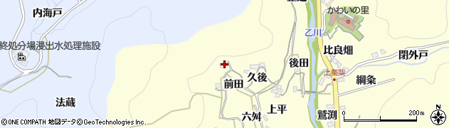 愛知県岡崎市秦梨町（前田）周辺の地図