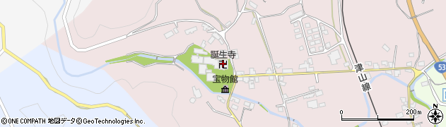 誕生寺周辺の地図
