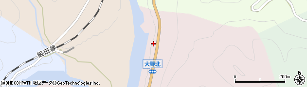 愛知県新城市大野柿田周辺の地図