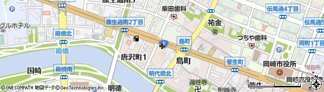 愛知県岡崎市六地蔵町周辺の地図