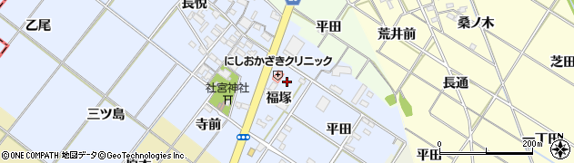 愛知県岡崎市富永町（福塚）周辺の地図