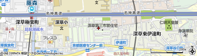 京都府京都市伏見区深草西伊達町1周辺の地図