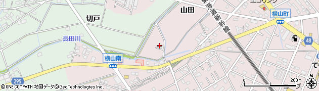 愛知県安城市横山町（山田）周辺の地図