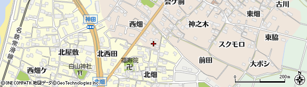 愛知県知多市日長西畑79周辺の地図