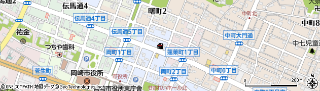 サーラエナジー株式会社　サーラ・セルフ岡崎伝馬通周辺の地図