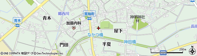 愛知県安城市箕輪町（屋下）周辺の地図