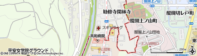 京都府京都市山科区勧修寺閑林寺83周辺の地図