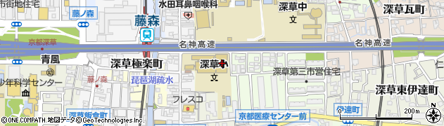 京都府京都市伏見区深草西伊達町82周辺の地図