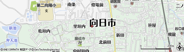 里垣内公園周辺の地図